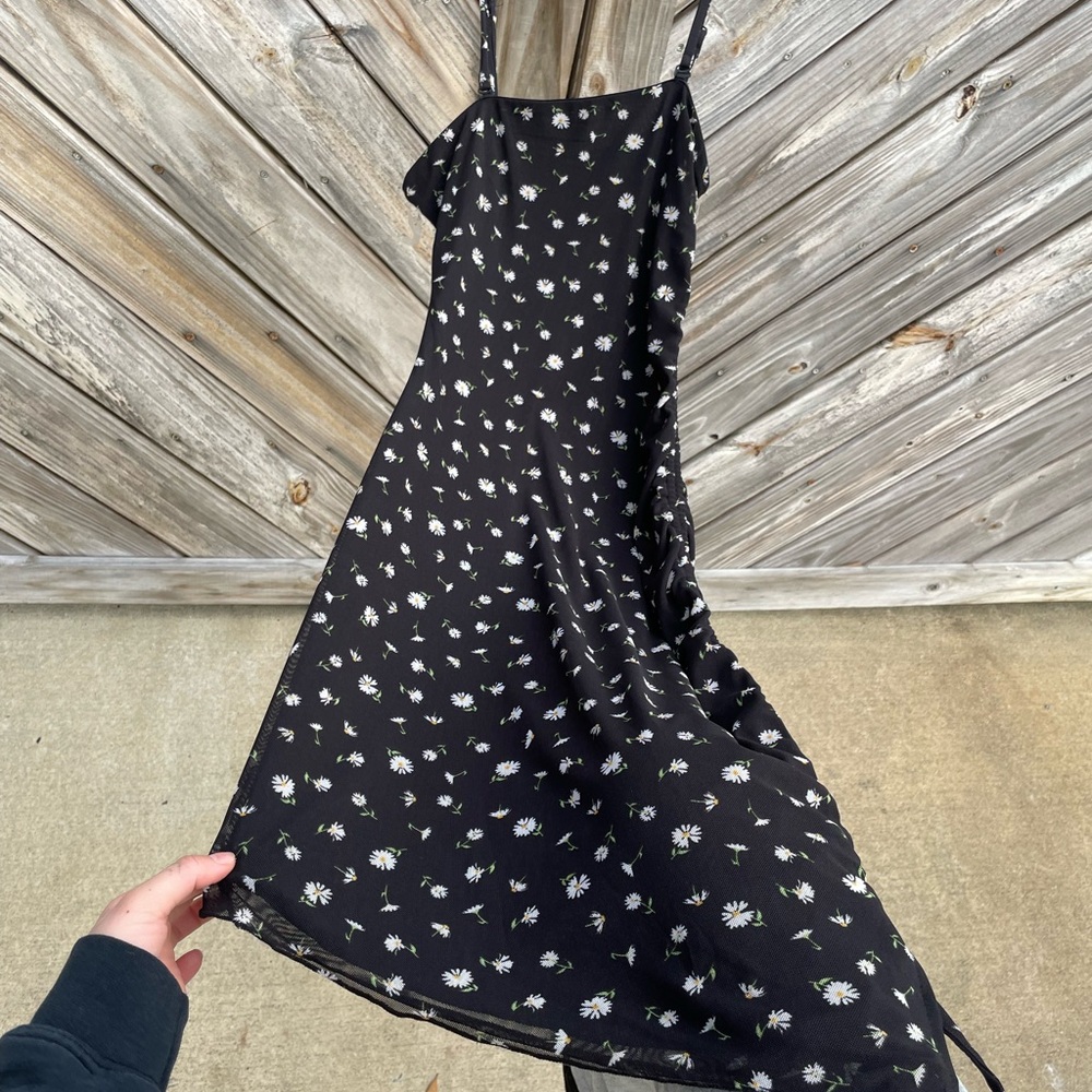 Floral Black Dress